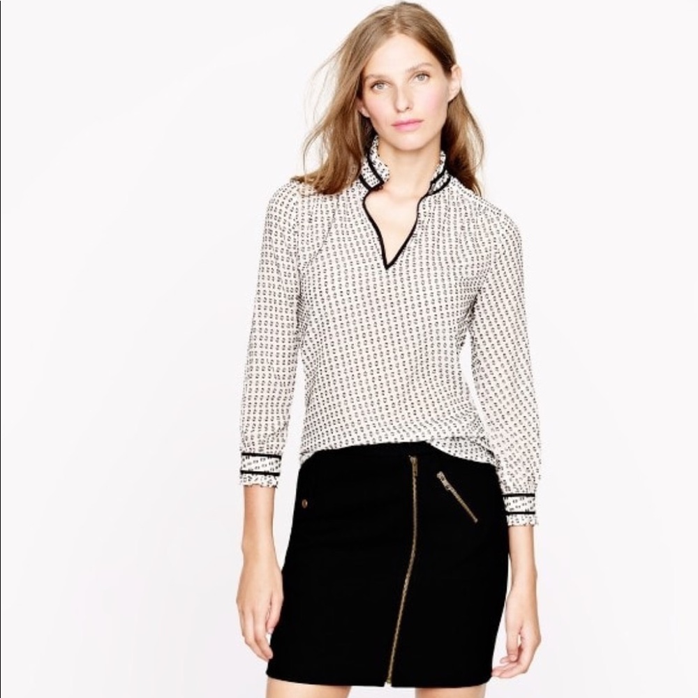 J Crew Swiss Dot Shirt